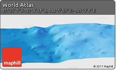 Political Panoramic Map of the Area around 45° 18' 49" S, 144° 34' 29" E