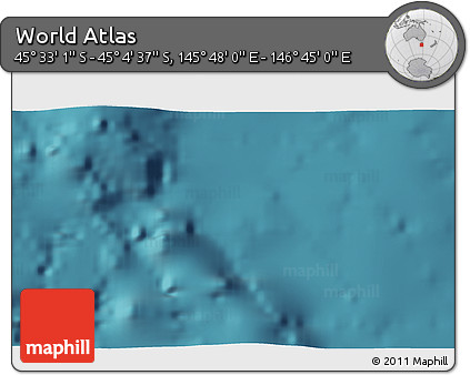 Satellite 3D Map of the Area around 45° 18' 49" S, 146° 16' 30" E
