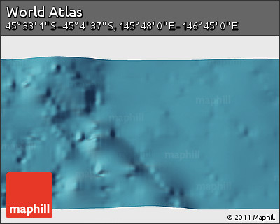 Satellite 3D Map of the Area around 45° 18' 49" S, 146° 16' 30" E
