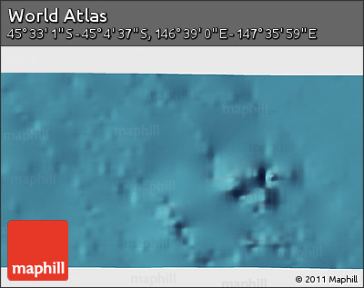 Satellite 3D Map of the Area around 45° 18' 49" S, 147° 7' 30" E