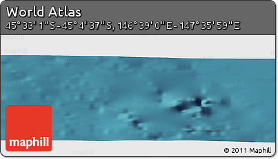 Satellite Panoramic Map of the Area around 45° 18' 49" S, 147° 7' 30" E
