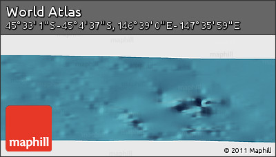 Satellite Panoramic Map of the Area around 45° 18' 49" S, 147° 7' 30" E