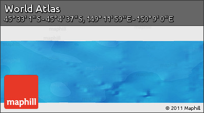 Political Panoramic Map of the Area around 45° 18' 49" S, 149° 40' 30" E