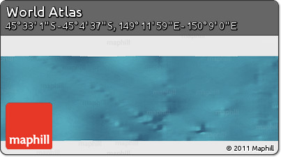 Satellite Panoramic Map of the Area around 45° 18' 49" S, 149° 40' 30" E