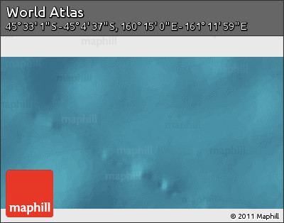 Satellite 3D Map of the Area around 45° 18' 49" S, 160° 43' 29" E