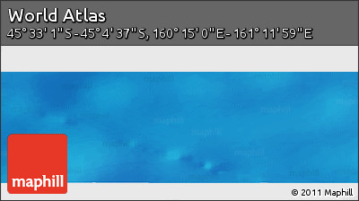 Physical Panoramic Map of the Area around 45° 18' 49" S, 160° 43' 29" E