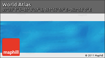Physical Panoramic Map of the Area around 45° 18' 49" S, 162° 25' 30" E
