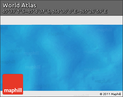 Physical 3D Map of the Area around 45° 18' 49" S, 164° 58' 29" E
