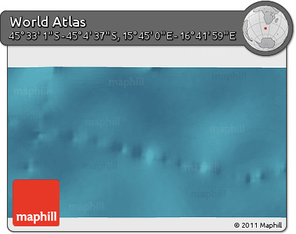 Satellite 3D Map of the Area around 45° 18' 49" S, 16° 13' 30" E