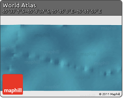 Satellite 3D Map of the Area around 45° 18' 49" S, 16° 13' 30" E