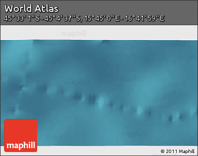 Satellite 3D Map of the Area around 45° 18' 49" S, 16° 13' 30" E