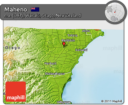 Physical 3D Map of Maheno