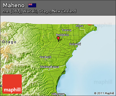 Physical 3D Map of Maheno