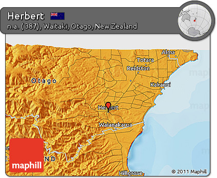 Political 3D Map of Herbert