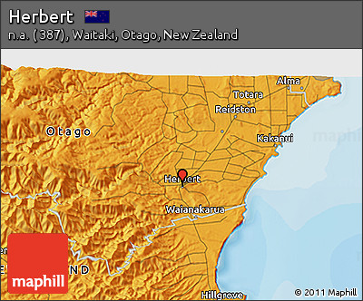 Political 3D Map of Herbert