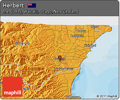Political 3D Map of Herbert