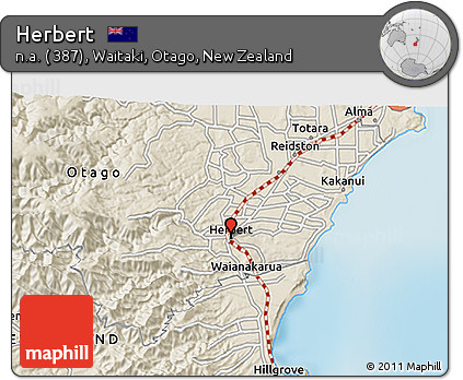 Shaded Relief 3D Map of Herbert