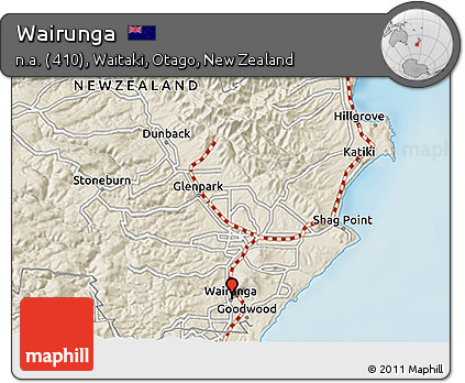 Shaded Relief 3D Map of Wairunga