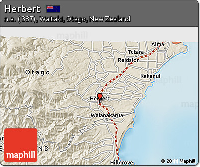 Shaded Relief 3D Map of Herbert