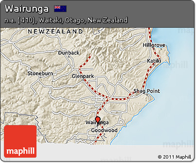 Shaded Relief 3D Map of Wairunga