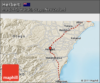 Shaded Relief 3D Map of Herbert