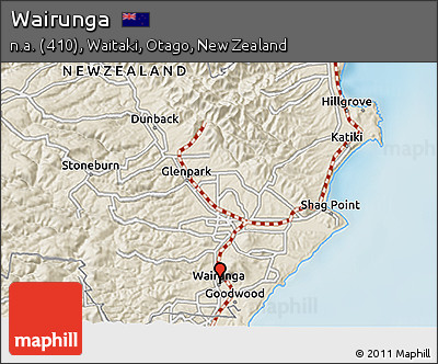 Shaded Relief 3D Map of Wairunga