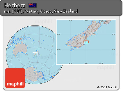Gray Location Map of Herbert