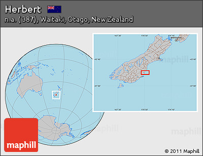 Gray Location Map of Herbert