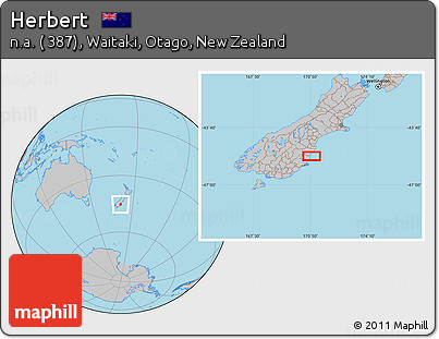 Gray Location Map of Herbert