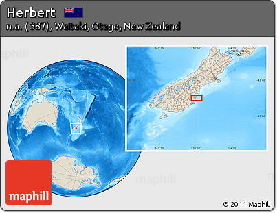 Shaded Relief Location Map of Herbert