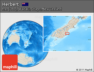Shaded Relief Location Map of Herbert