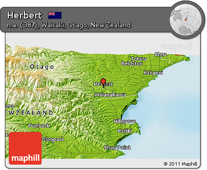 Physical Panoramic Map of Herbert