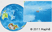Physical Location Map of the area around 45° 18' 49" S, 177° 34' 29" W