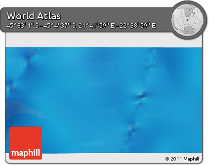 Physical 3D Map of the Area around 45° 18' 49" S, 22° 10' 29" E