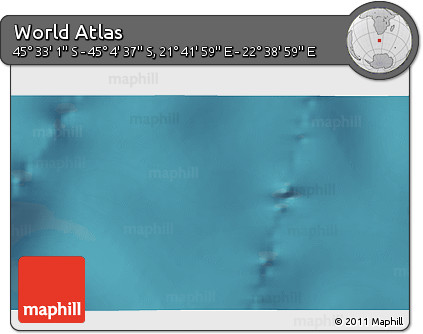 Satellite 3D Map of the Area around 45° 18' 49" S, 22° 10' 29" E