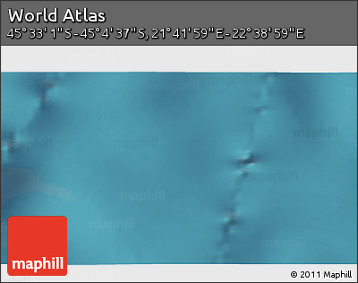 Satellite 3D Map of the Area around 45° 18' 49" S, 22° 10' 29" E