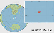 Savanna Style Location Map of the area around 45° 18' 49" S, 23° 52' 30" E