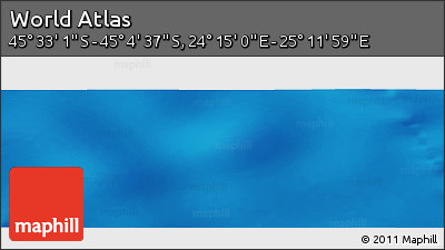Physical Panoramic Map of the Area around 45° 18' 49" S, 24° 43' 30" E