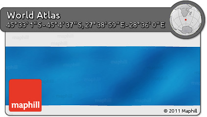 Physical Panoramic Map of the Area around 45° 18' 49" S, 28° 7' 30" E
