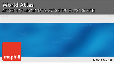 Physical Panoramic Map of the Area around 45° 18' 49" S, 28° 7' 30" E