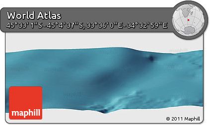 Satellite Panoramic Map of the Area around 45° 18' 49" S, 34° 4' 30" E