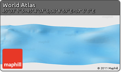 Physical Panoramic Map of the Area around 45° 18' 49" S, 36° 37' 30" E
