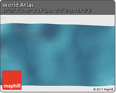 Satellite 3D Map of the Area around 45° 18' 49" S, 37° 28' 30" E