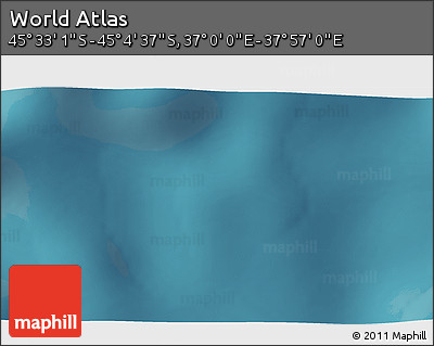 Satellite 3D Map of the Area around 45° 18' 49" S, 37° 28' 30" E