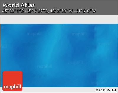 Physical 3D Map of the Area around 45° 18' 49" S, 41° 34' 30" W