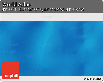 Physical 3D Map of the Area around 45° 18' 49" S, 41° 34' 30" W
