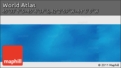 Physical Panoramic Map of the Area around 45° 18' 49" S, 41° 34' 30" W