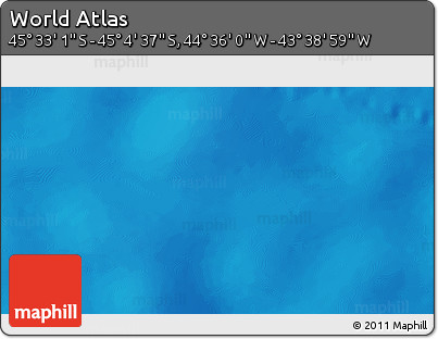 Physical 3D Map of the Area around 45° 18' 49" S, 44° 7' 30" W