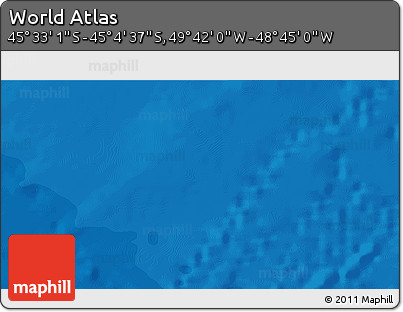 Political 3D Map of the Area around 45° 18' 49" S, 49° 13' 30" W