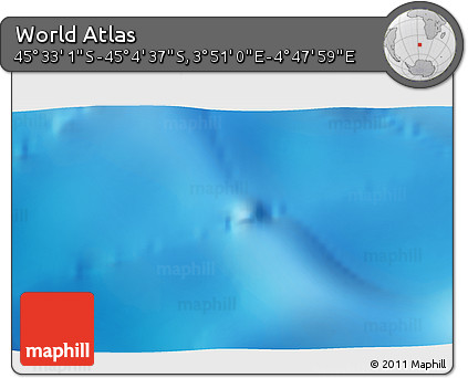 Shaded Relief 3D Map of the Area around 45° 18' 49" S, 4° 19' 30" E